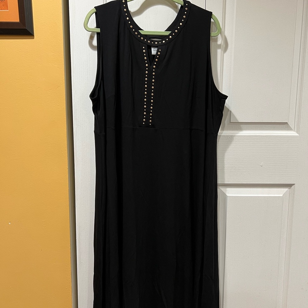 Catherines Black Studded Midi Dress